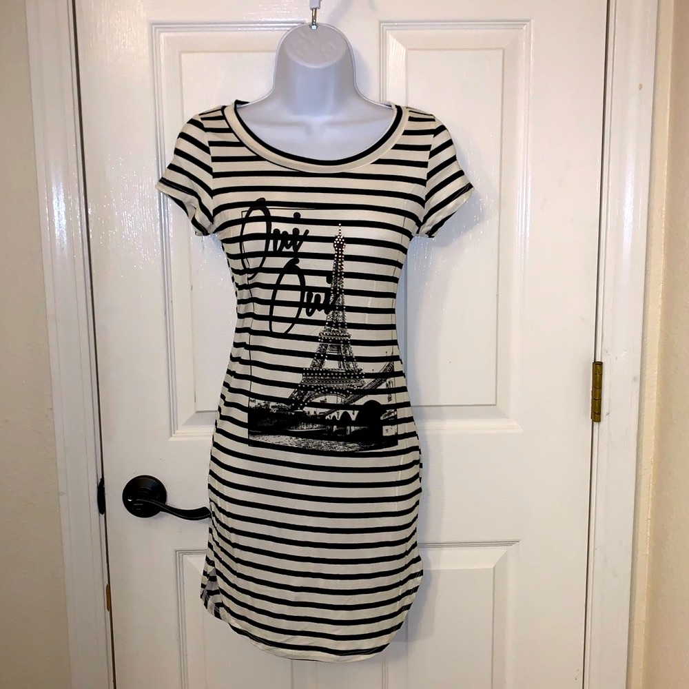 🌹New A’gaci striped bodycon shirt dress
